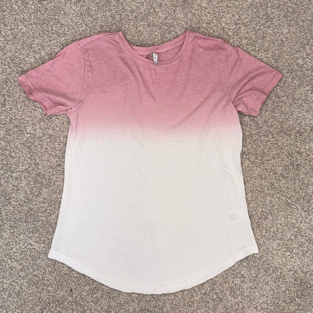 Pink to White Ombré Tee
